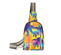 Borse alla moda di colore vibrante delle palme per le donne moda fanny pack borsa del petto per il viaggio