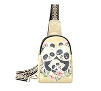 Borse alla moda Happy Panda Family per gli uomini impermeabili per le donne marsupio per i viaggi, famiglia Happy Panda, 1 taglia, Famiglia Panda Felice, 1 size