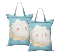 Borse asciutte bagnate sporche impermeabili della borsa della lavanderia per i costumi da bagno con la maniglia 2 PCS