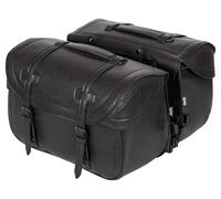 Borse Bisacce Laterali Sella Moto Custom Similpelle 27 Litri - UNIVERSALI - Impermeabili, Montaggio, Cinghie Incluse - moto Custom, Dyna, Softail, Drag Star, Sportster 883 Iron Nightster Forty-Eight