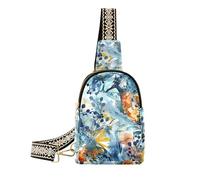 borse blu morbide d'acciaio della quaglia dell'acquerello alla moda per la borsa a tracolla dello zaino dell'imbracatura sveglia per il viaggio