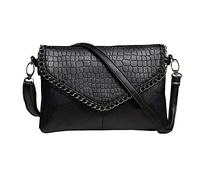 Borse, borse da donna, portafogli e borse, borse da donna in pelle (nero) 21x16 Cm)