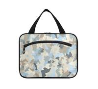 Borse cosmetiche appese ad acquerello mimetico con cerniera con gancio, borsa compatta della medicina del progettista per gli accessori Must Haves Vacation bolso Viajero para Mujer, Acquerello