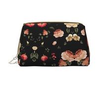 Borse cosmetiche con stampa a forma di chitarra artistica,Borsa per trucco in pelle piccola per borsa,Sacchetto cosmetico,Pochette da toilette per le donne da viaggio, Autunno Bella Fl, Taglia unica