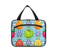 Borse cosmetiche da appendere alla moda floreale di stile di frutta estiva per le donne con gancio, borsa da trucco pieghevole da appendere per crociera viaggio bagno Bolsa para guardar maquillaje L