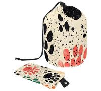 Borse cosmetiche da viaggio Borsa per il trucco a secchio, arte acquerello zampa stampa donne custodie pieghevoli portatili, multifunzionali articoli da toeletta secchi borse rotonde organizer