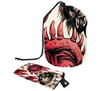 Borse cosmetiche da viaggio Borsa per il trucco, Cool Pop Art Monster Claw Donne Custodie pieghevoli portatili, Multifunzionale Toilette Secchio Borse Rotonde Organizer Storage, Artiglio mostro Pop