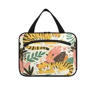 Borse cosmetiche da viaggio personalizzate con tigri addormentate da appendere al fiore per le donne con gancio, accessori di design borsa cosmetica per le donne in viaggio hotel bolso Viajero para