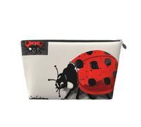 Borse cosmetiche da viaggio stampate con coccinelle con cerniera dorata, organizer per trucchi e articoli da toeletta per donne, mamme e ragazze, Argento, One Size, Beauty case