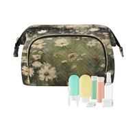 Borse cosmetiche di grande capacità del fiore di campo dell'annata della borsa di trucco di, Multicolore, Taglia unica, casual