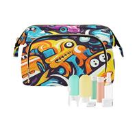 Borse cosmetiche di grande capacità del modello di corsa del fantasma della borsa di trucco di, Multicolore, Taglia unica, casual