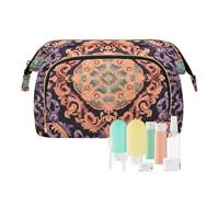 Borse cosmetiche di grande capacità del modello floreale dell'annata della borsa di trucco di viaggio, Multicolore, Taglia unica, casual