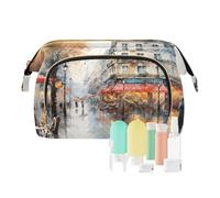 Borse cosmetiche di grande capacità del paesaggio della strada della città della bella borsa di trucco di viaggio per, Multicolore, Taglia unica, casual