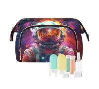 Borse cosmetiche di grande capacità dell'uomo dello spazio e del pallone della borsa di trucco di viaggio per, Multicolore, Taglia unica, casual