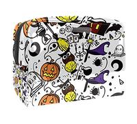 Borse cosmetiche impermeabili, belle borse cosmetiche di viaggio del modello della zucca di Halloween, borse di trucco portatili multifunzionali, organizzatore della borsa cosmetica di viaggio per le,