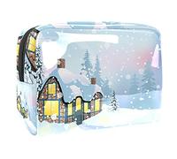 Borse cosmetiche impermeabili, borse cosmetiche da viaggio con calze di Natale rosse, borse per trucco portatili multifunzionali, organizer per cosmetici da viaggio per donne, Multicolore 08,