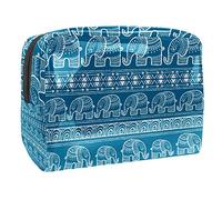 Borse cosmetiche impermeabili, borse cosmetiche di viaggio del modello della geometria del fiore dell'elefante, borse cosmetiche portatili multifunzionali, organizzatore della borsa cosmetica di,