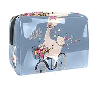 Borse cosmetiche impermeabili, borse cosmetiche di viaggio dell'alpaca, borse portatili multifunzionali di trucco, borsa di immagazzinaggio cosmetica, Multicolore 05, 18.5x7.5x13cm/7.3x3x5.1in, Beauty