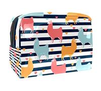 Borse cosmetiche impermeabili, borse cosmetiche di viaggio dell'alpaca, borse portatili multifunzionali di trucco, borsa di immagazzinaggio cosmetica, Multicolore 07, 18.5x7.5x13cm/7.3x3x5.1in, Beauty