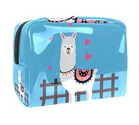Borse cosmetiche impermeabili, borse cosmetiche di viaggio viola sveglie dell'alpaca, borse cosmetiche portatili multifunzionali, borsa di immagazzinaggio cosmetica per le, Multicolore 05,