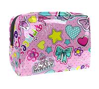 Borse cosmetiche impermeabili, carino Giappone Lucky Cats Kitty sfondo bianco borse cosmetiche da viaggio, borse cosmetiche portatili multifunzionali, borsa cosmetica per le donne, Multicolore 04,