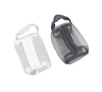 Borse cosmetiche in nylon trasparente con rete, graziose piccole borse for il trucco da donna, custodia organizer(White gary)