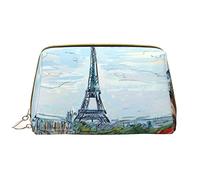 Borse cosmetiche per le donne grande borsa per il trucco in pelle per borsa borsa cosmetica borsa da viaggio portatile borsa da toilette da donna ragazze carino borse per lavaggio/camper felici,