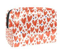 Borse cosmetiche, Self Love Heart Hug Pink Background Borse cosmetiche da viaggio, Borse per trucco portatili multifunzionali, Organizer per cosmetici da viaggio per donne, Multicolore 09,