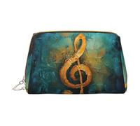 Borse cosmetiche stampate simboli musicali, borsa per il trucco in pelle piccola per la borsa cosmetica, borsa da toilette per donna viaggio, simbolo della musica, One Size, Simbolo musicale, One Size