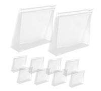Borse Cosmetiche Trasparenti da Viaggio in PVC Cerniera, 10 Pezzi | Ampia Apertura, Accesso Rapido e Design Chiaro, Utili per Viaggio e Outdoor, Formato Pratico in Confezione da Dieci