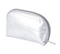 Borse cosmetiche trucco cosmetico cura della pelle sacchetto di lavaggio stile semplice design carino trucco organizzatore regalo perfetto per madre fidanzata, Argento brillante, M