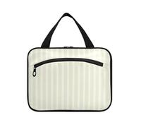 Borse da appendere a righe verticali gialle per le donne impermeabili con gancio, borsa cosmetica compatta di design per il trucco per le donne viaggi zaino in spalla maleta para maquillaje L
