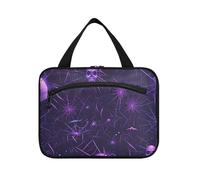 Borse da appendere viola con teschio Web vampiro per donne in viaggio con gancio, borsa per la cura della pelle alla moda per le donne must have vacanza cartera para maquillaje L