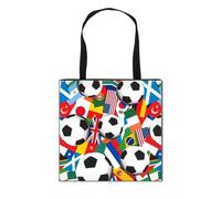 Borse da calcio per donne o uomini divertenti bandiere nazionali e borse da calcio per guardare la partita uso quotidiano o attività sportive, decorazioni per abbigliamento per partite di calcio