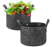 Borse da coltivazione con manici ad alta resistenza, design in tessuto non tessuto, con anelli in metallo per allenamento e movimento delle piante antistress (30 galloni)