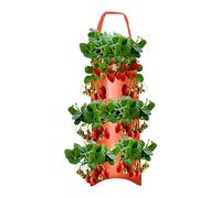 Borse da coltivazione sospese, Borsa da coltivazione per fragole sospese per giardino, contenitore da giardino per la coltivazione di frutti vegetali fiori e peperoncini in vaso sul balcone terrazzo