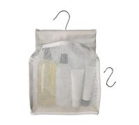 Borse da doccia da donna portatile salvaspazio con gancio, bianco, Fare | Borsa da bagno con gancio per spiaggia, piscina, tenda, campeggio, vacanze, bagno, spazzolino da denti,