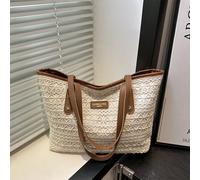 Borse da donna di stile campus europeo-americano, con grande capacità, borse a tracolla intrecciate per pendolari, borse a tracolla per l'estate, borse tote colorate alla moda per la spiaggia, lo shop