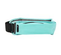 Borse da jogging della borsa in giro per la vita con più tasche elastico striscia riflettente leggera traspirante per esercitazione per viaggi in fibra poliuretano regolabile da (Cielo blu)