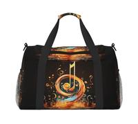 Borse da notte con stampa simbolo musicale per donne e uomini borsa a tracolla borsa a tracolla per viaggi essenziali da viaggio, nero, Taglia unica