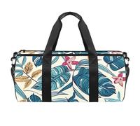 Borse da palestra, borsa da palestra da uomo, borsa da allenamento, borsa tote per viaggi, allenamento, bouganville tropicali moderne con cartoni animati, Motivo 4209, 45x23x23cm(17.7x9x9in)
