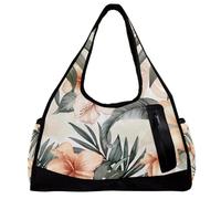 Borse da palestra, borsa da palestra da uomo, borsa da palestra da donna, borsa da viaggio per yoga, borsone per allenamento, hawaii con bel fiore estivo tropicale, Motivo 2330,