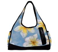 Borse da palestra, borsa da palestra da uomo, borsa da palestra da donna, borsa da viaggio per yoga, borsone per allenamento, hawaii con bel fiore estivo tropicale, Motivo 2327,