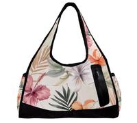 Borse da palestra, borsa da palestra da uomo, borsa da palestra da donna, borsa da viaggio per yoga, borsone per allenamento, hawaii con bel fiore estivo tropicale, Motivo 2331,