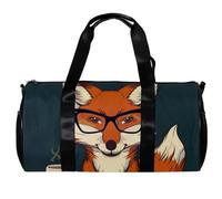 Borse da palestra, borsa da palestra da uomo, borsone da palestra, borsa da weekender, borsa da notte, riccio, volpe, procione, adorabile animale, Fantasia 1309, 45x23x23cm(17.7x9x9in)