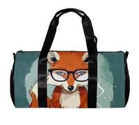 Borse da palestra, borsa da palestra da uomo, borsone da palestra, borsa da weekender, borsa da notte, riccio, volpe, procione, adorabile animale, Fantasia 1308, 45x23x23cm(17.7x9x9in)