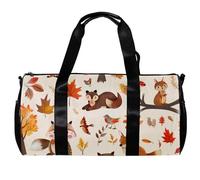 Borse da palestra, borsa da palestra da uomo, borsone da palestra, borsa da weekender, borsa da notte, riccio, volpe, procione, adorabile animale, Fantasia 1307, 45x23x23cm(17.7x9x9in)