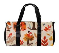 Borse da palestra, borsa da palestra da uomo, borsone da palestra, borsa da weekender, borsa da notte, riccio, volpe, procione, adorabile animale, Fantasia 1306, 45x23x23cm(17.7x9x9in)