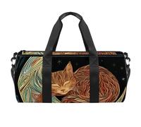 Borse da palestra, borsa da palestra da uomo, borsone da palestra, yoga, sport, palestra, gufo, buongiorno, Fantasia 1713, 45x23x23cm(17.7x9x9in)