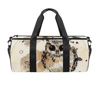 Borse da palestra, borsa da palestra da uomo, borsone da palestra, yoga, sport, palestra, gufo, buongiorno, Fantasia 1711, 45x23x23cm(17.7x9x9in)